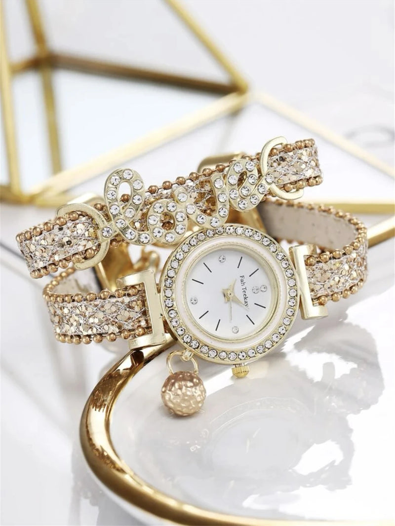 Relógios com pulseira conjunto de luxo strass